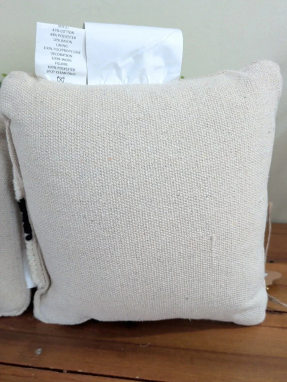 Mud Pie Mini Farm Hook Cow Pillow Set of 2